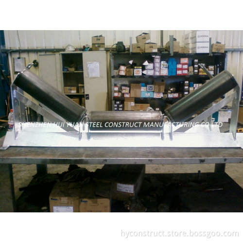 material handling conveyor system roller and frame
